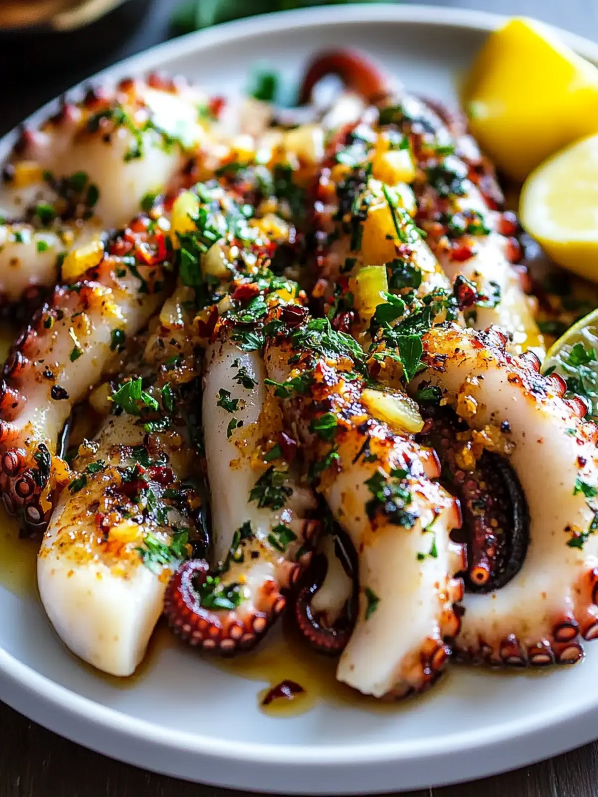 Gegrillter Tintenfisch mit Knoblauch: Ein Genuss für alle Sinne 5 Grilled squid with garlic enjoy