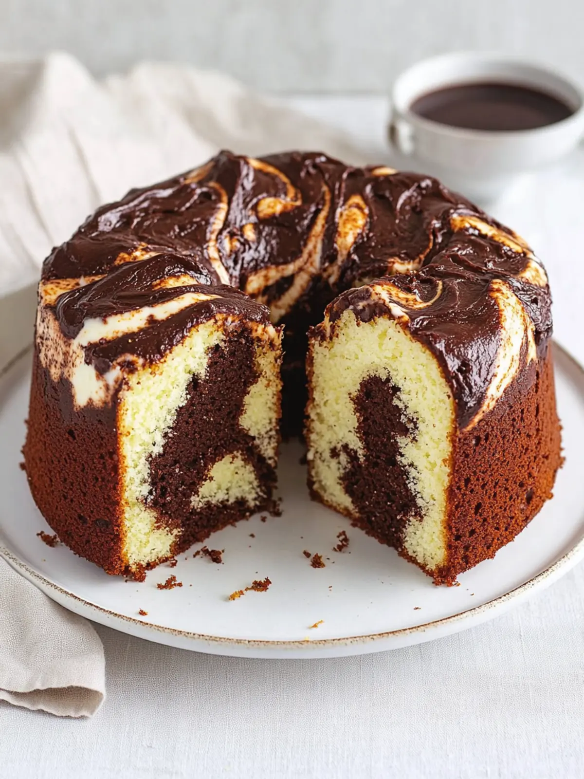 Juicy marble cake easy to bake yourself