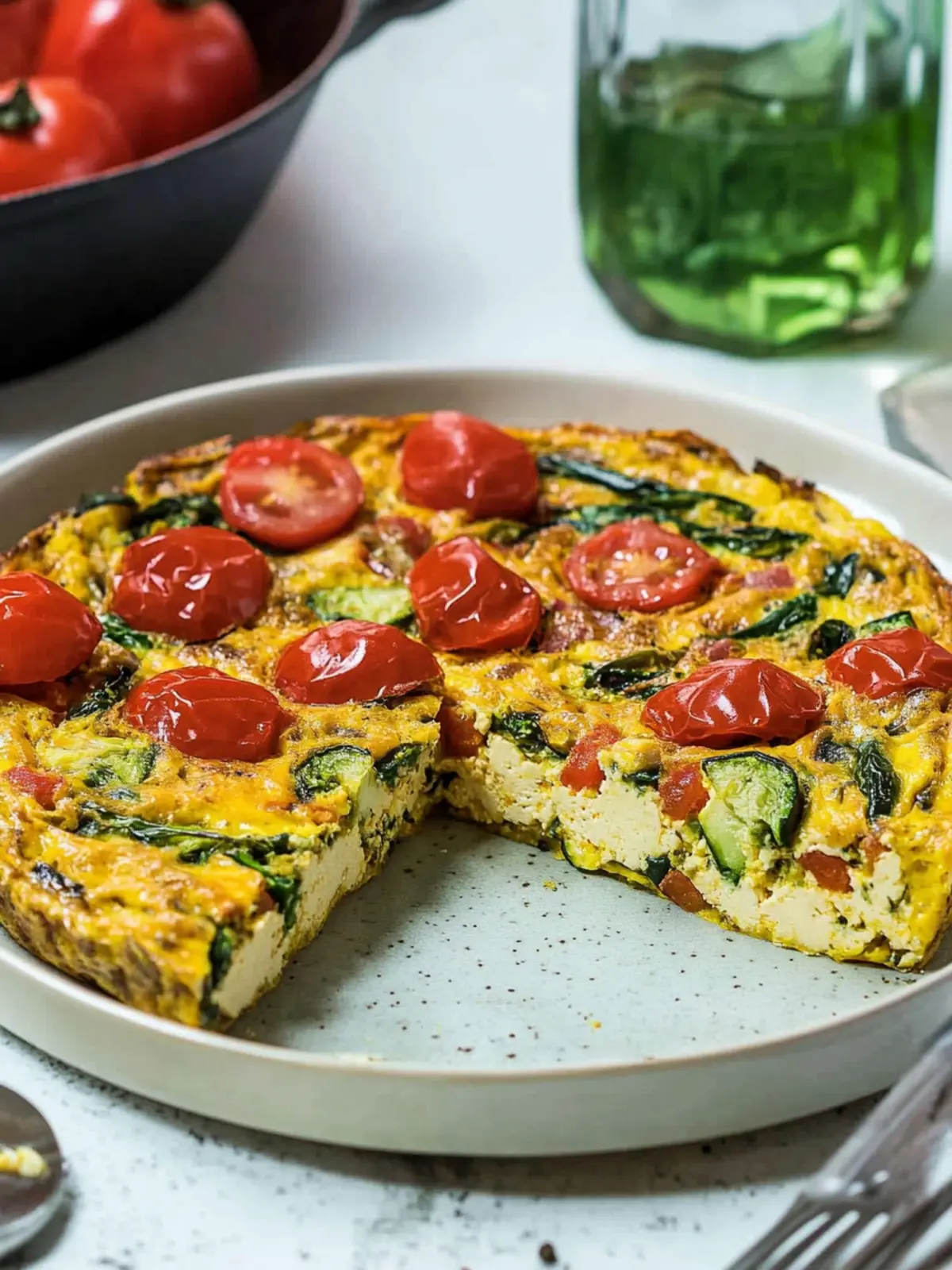 Veganer Tofu-Frittata: Gesund, Glutenfrei und Einfach Zubereitet 2 Veganer Tofu-Frittata (Glutenfrei, Ei-frei, Milchfrei)
