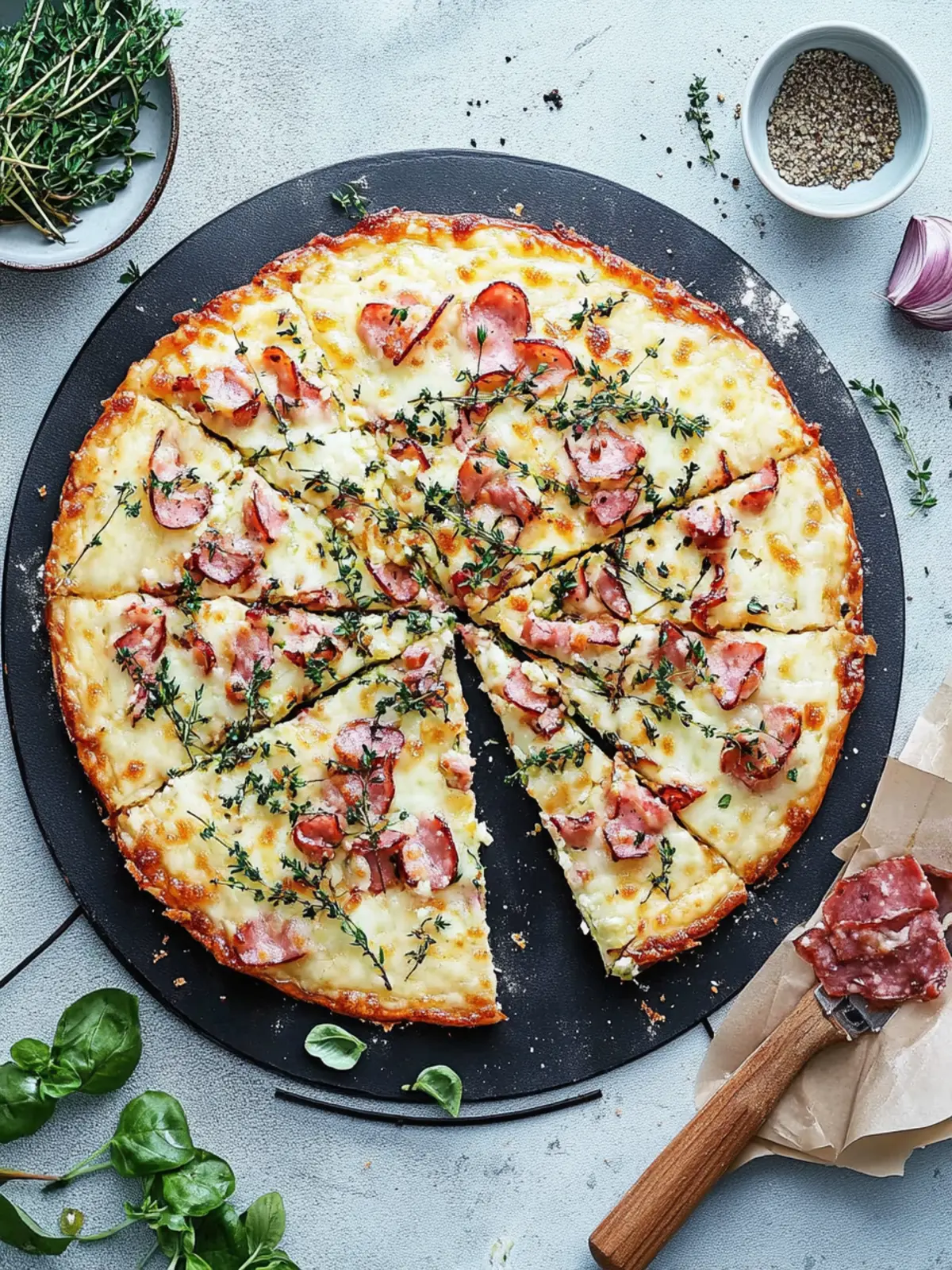 Low Carb Keto Flammkuchen – Schneller Genuss ohne Reue 2 Low Carb-Keto-Flammkuchen