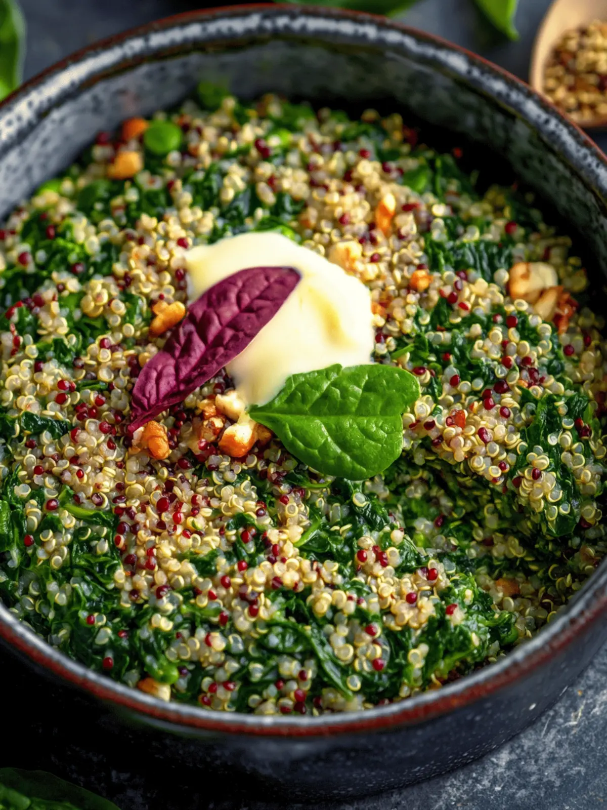 Quinoa & Linsen Spinat-Auflauf: Nährstoffreiche Blitzküche 4 Quinoa & Linsen Spinat-Auflauf