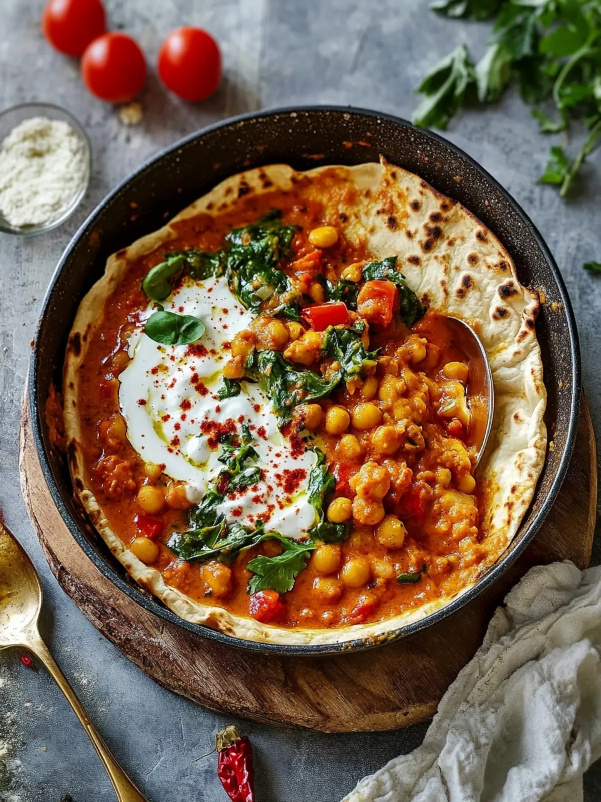 Cremiger Harissa-Kichererbseneintopf für dein Wohlfühl-Dinner 4 Cremiger Harissa-Kichererbseneintopf