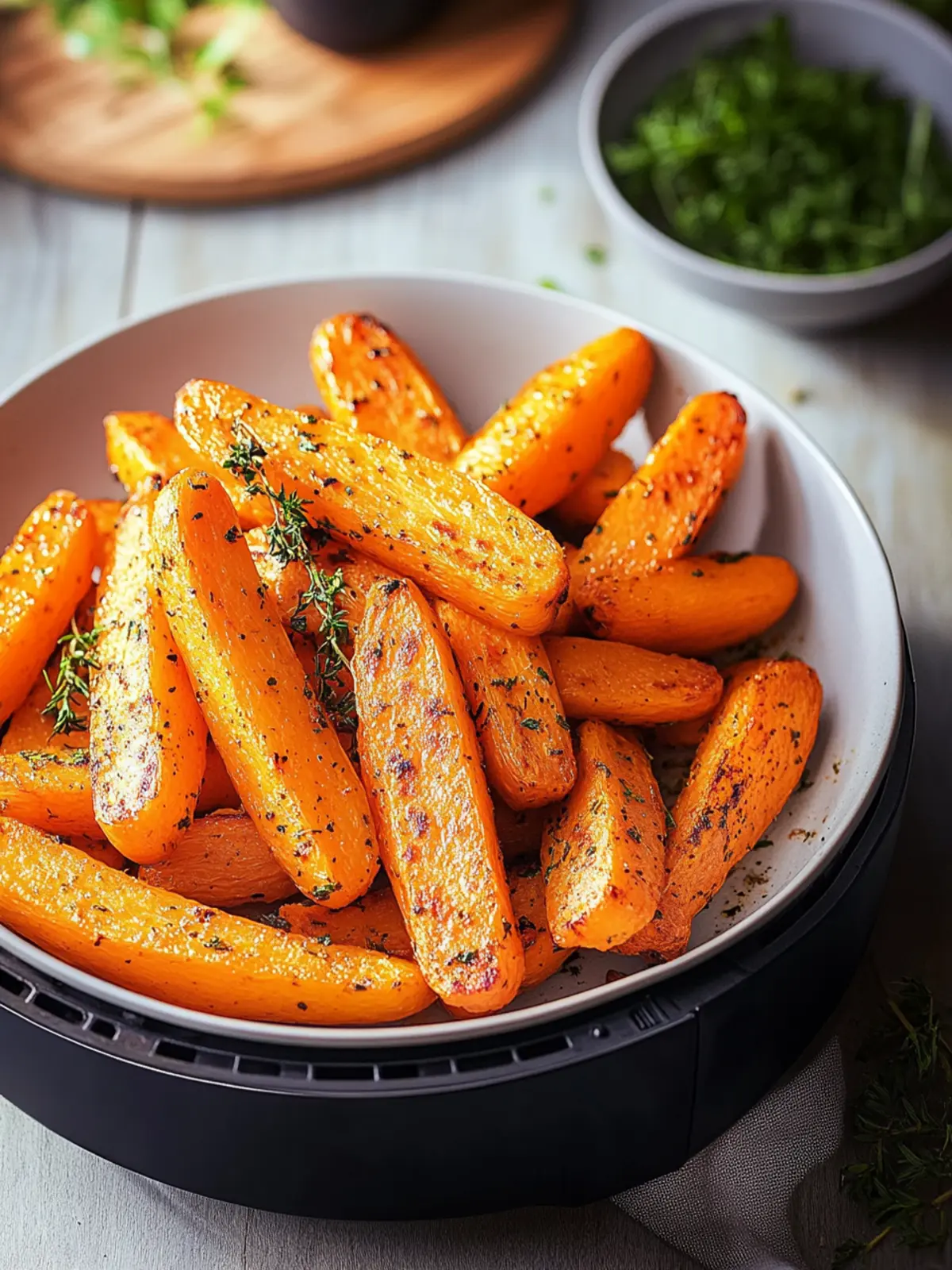 Geröstete Karotten aus dem Airfryer: Schnell & Gesund genießen 3 Geröstete Karotten aus dem Airfryer