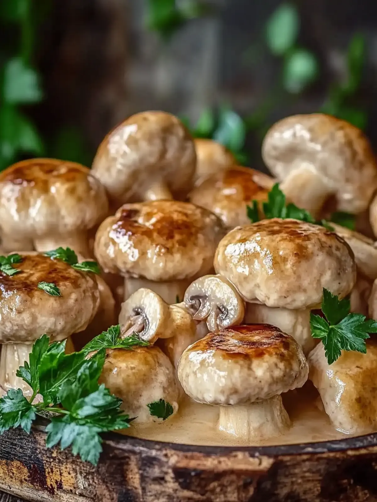 Cremige Pilz-Hähnchenfleischbällchen in nur 30 Minuten zubereiten 5 Cremige Pilz-Hähnchenfleischbällchen (30 Minuten)