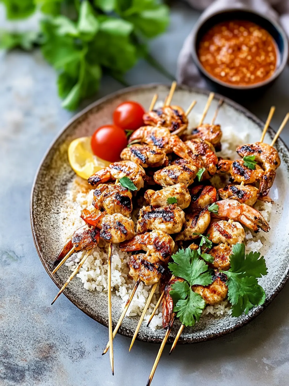 Gegrillte Thai-Kokosnuss-Hühnchenspieße Rezept – Einfach Lecker! 2 Gegrillte Thai-Kokosnuss-Hühnchenspieße Rezept