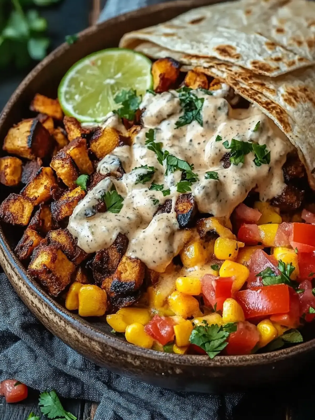 Süßkartoffel Burrito Schüssel: Gesund und köstlich genießen 4 Süßkartoffel Burrito Schüssel