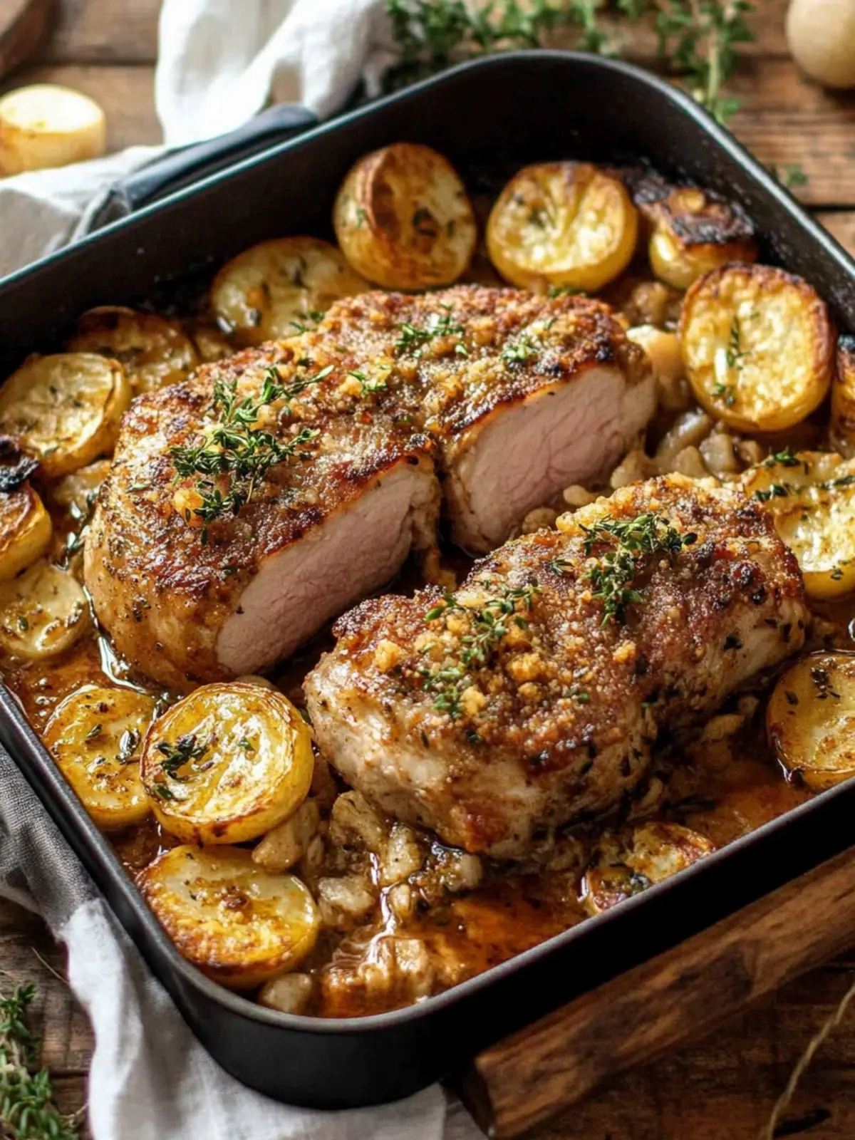 Saftige Schweinekoteletts aus dem Ofen für jeden Tag 3 Schweinekoteletts aus dem Ofen