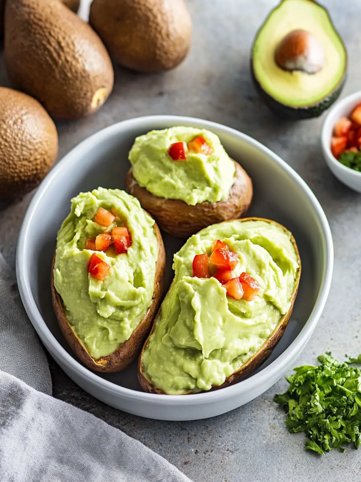 Gefüllte Süßkartoffeln mit Avocado-Creme: Gesund & Himmlisch lecker 5 Gefüllte Süßkartoffeln mit Avocado-Creme