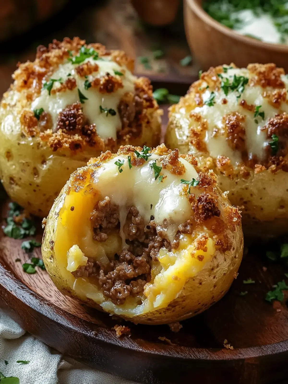 Knusprige Kartoffelmasse mit Käse und Rinderhack – So gelingt's! 3 Crispy potato mass filled with cheese and ground beef