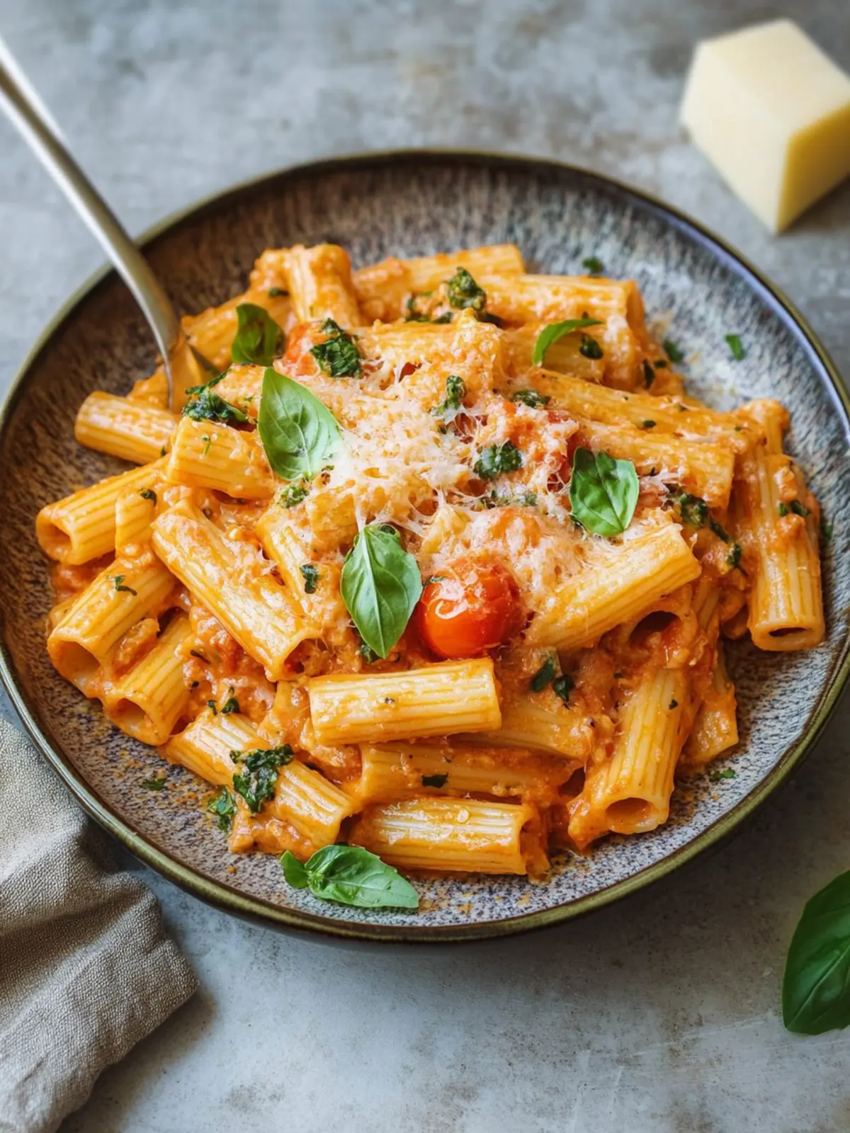 Cremige Tomaten-Knoblauch-Pasta – Genuss in 25 Minuten 2 Cremige Tomaten-Knoblauch-Pasta