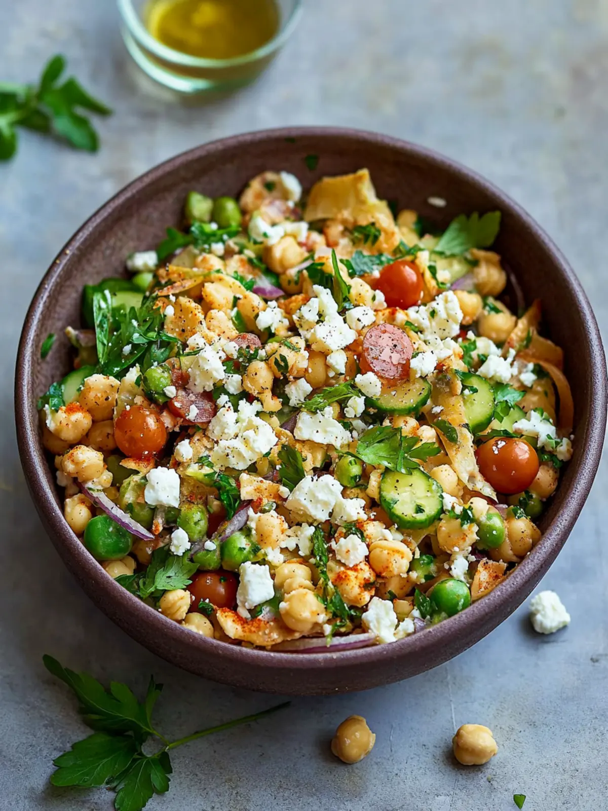 Erfrischender Kichererbsensalat mit Feta für heiße Tage 3 Kichererbsensalat mit Feta