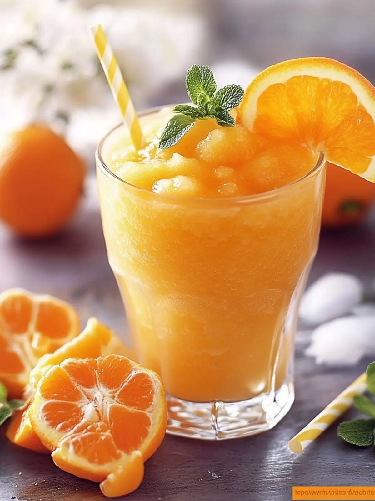 Erfrischender Orangen-Slushie für heiße Sommertage 2 Orangen-Slushie