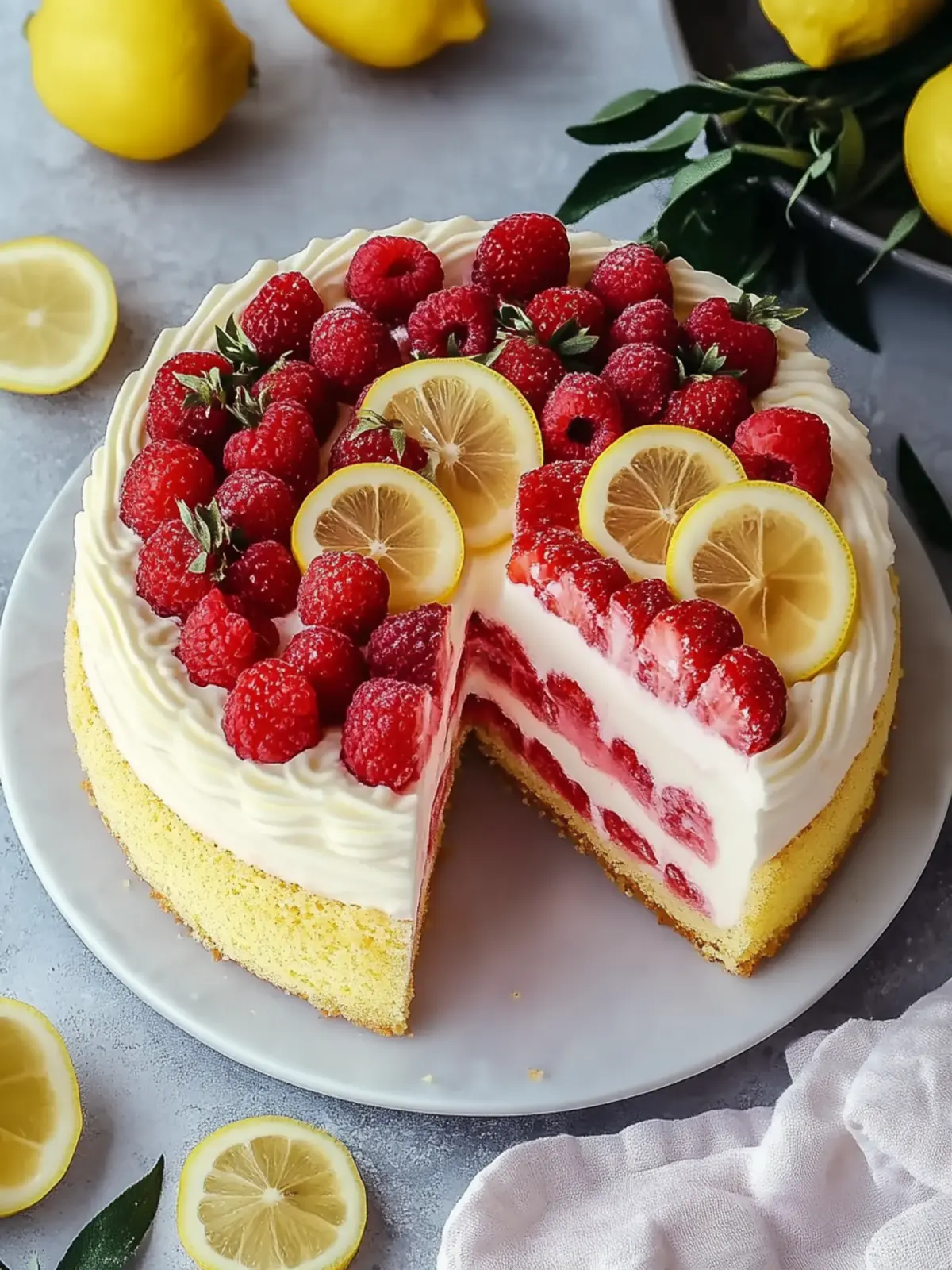 Hausgemachter Erdbeerkuchen mit Zitronencreme: Sommerliebe pur 3 Hausgemachter Erdbeerkuchen mit Zitronencreme