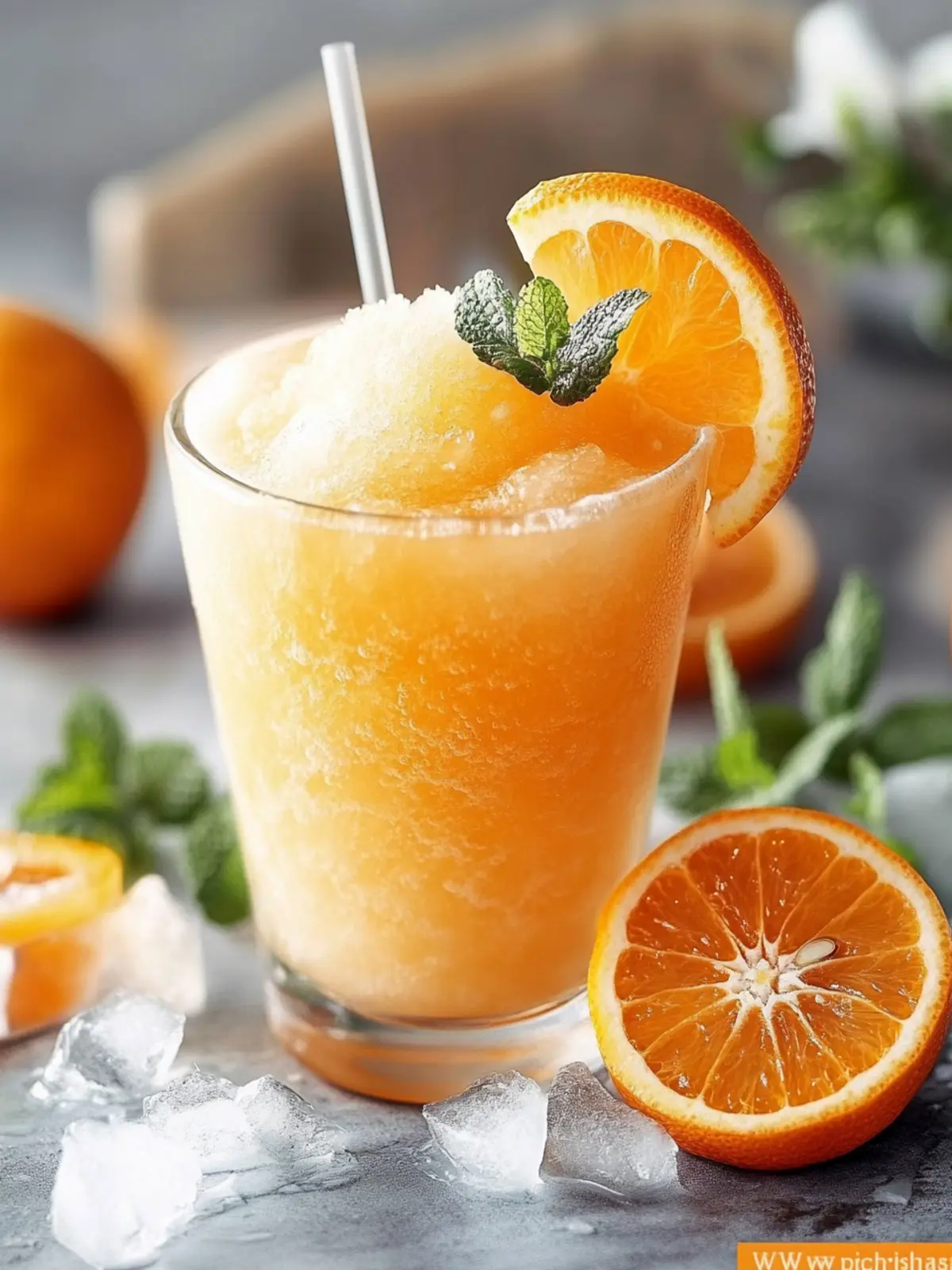 Erfrischender Orangen-Slushie für heiße Sommertage 4 Orangen-Slushie