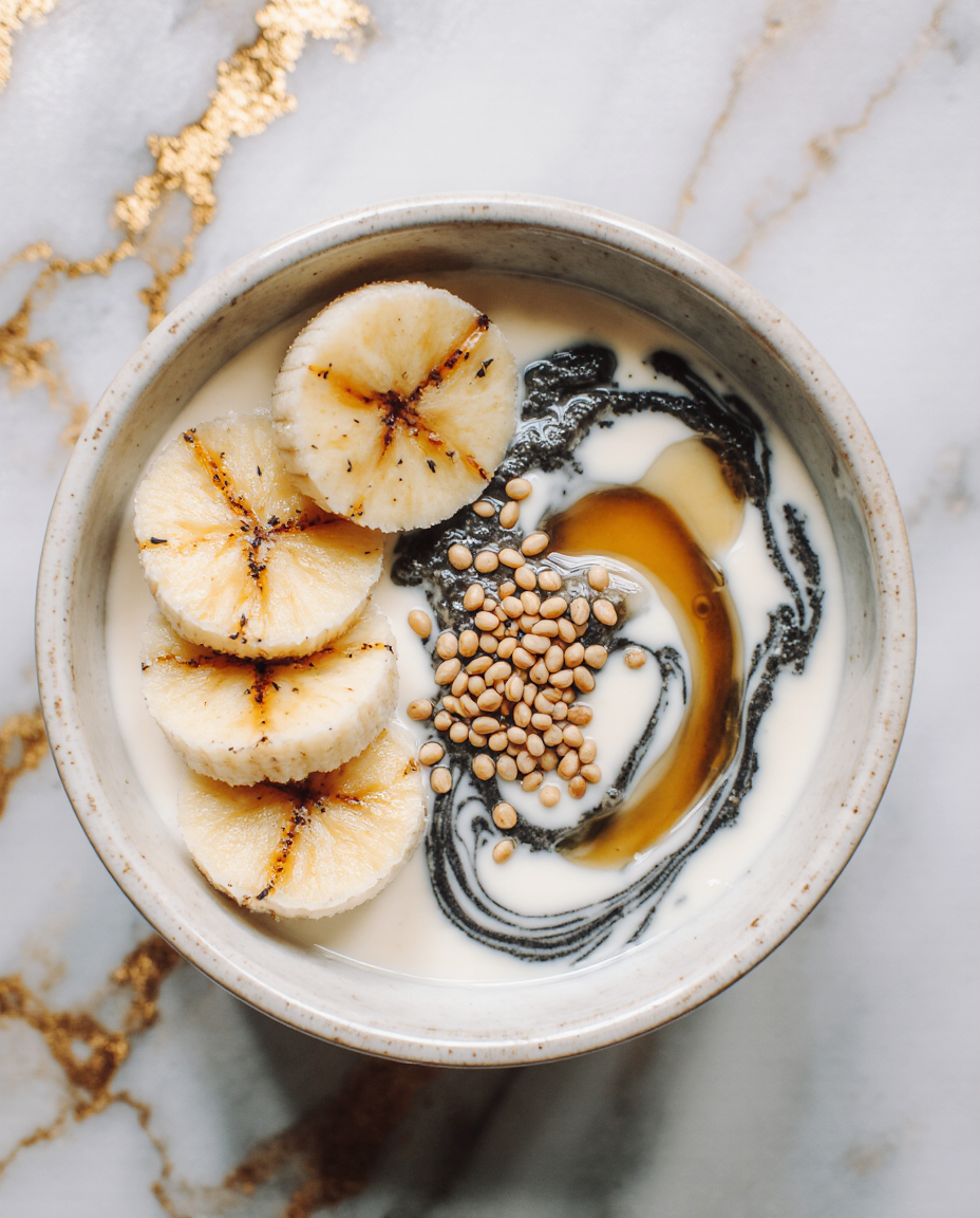 Schwarzsesam-Joghurt-Schüssel: Cremig, gesund und blitzschnell 4 Schwarzsesam-Joghurt-Schüssel: Cremig, gesund und blitzschnell