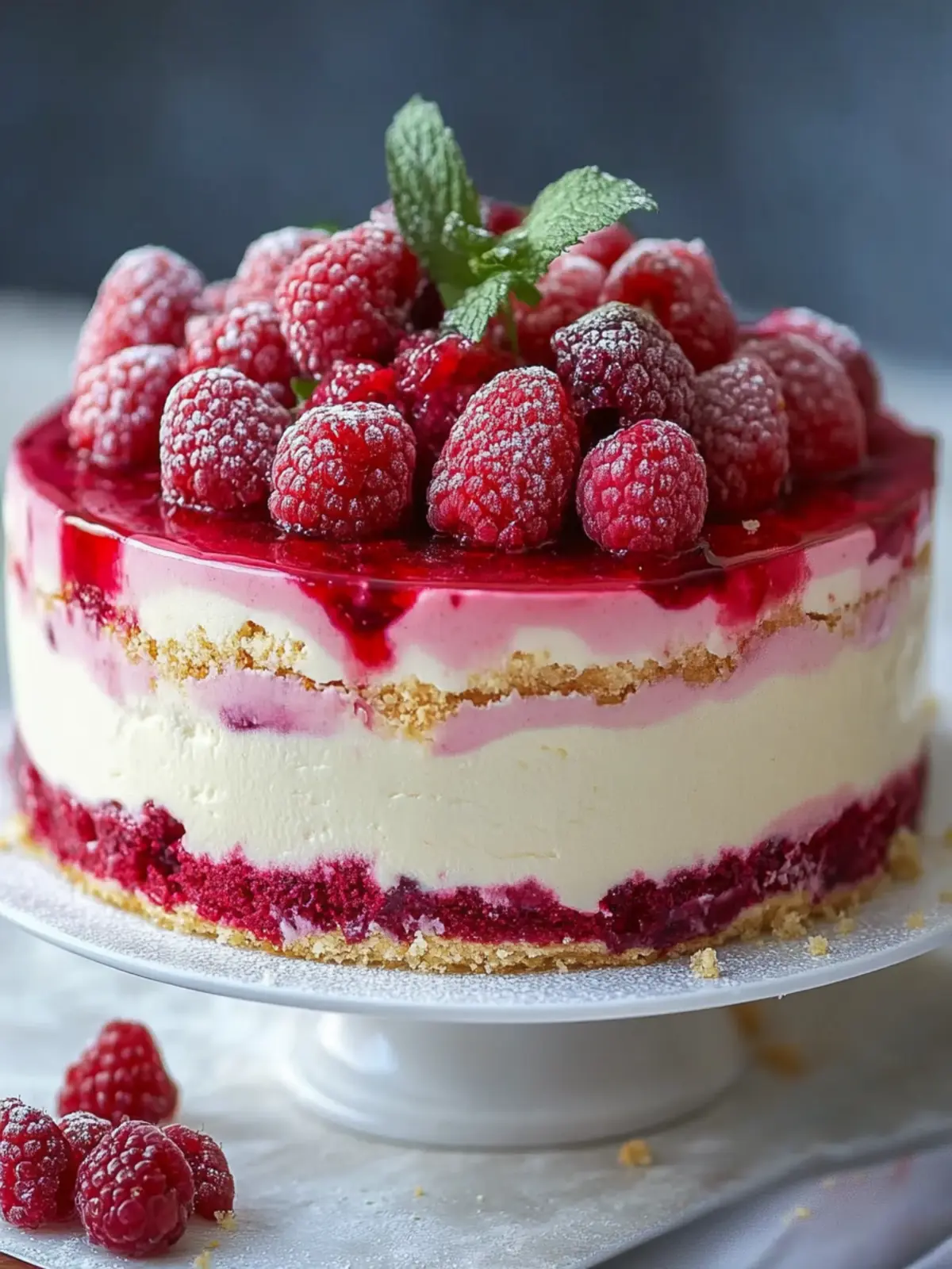 Himbeertorte mit Joghurtcreme - Der perfekte fruchtige Genuss 5 Raspberry cake with yogurt cream