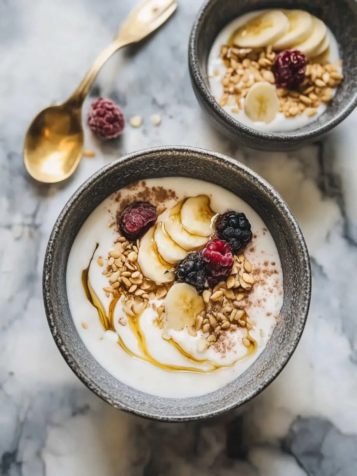 Schwarzsesam-Joghurt-Schüssel: Cremig, gesund und blitzschnell 3 Schwarzsesam-Joghurt-Schüssel