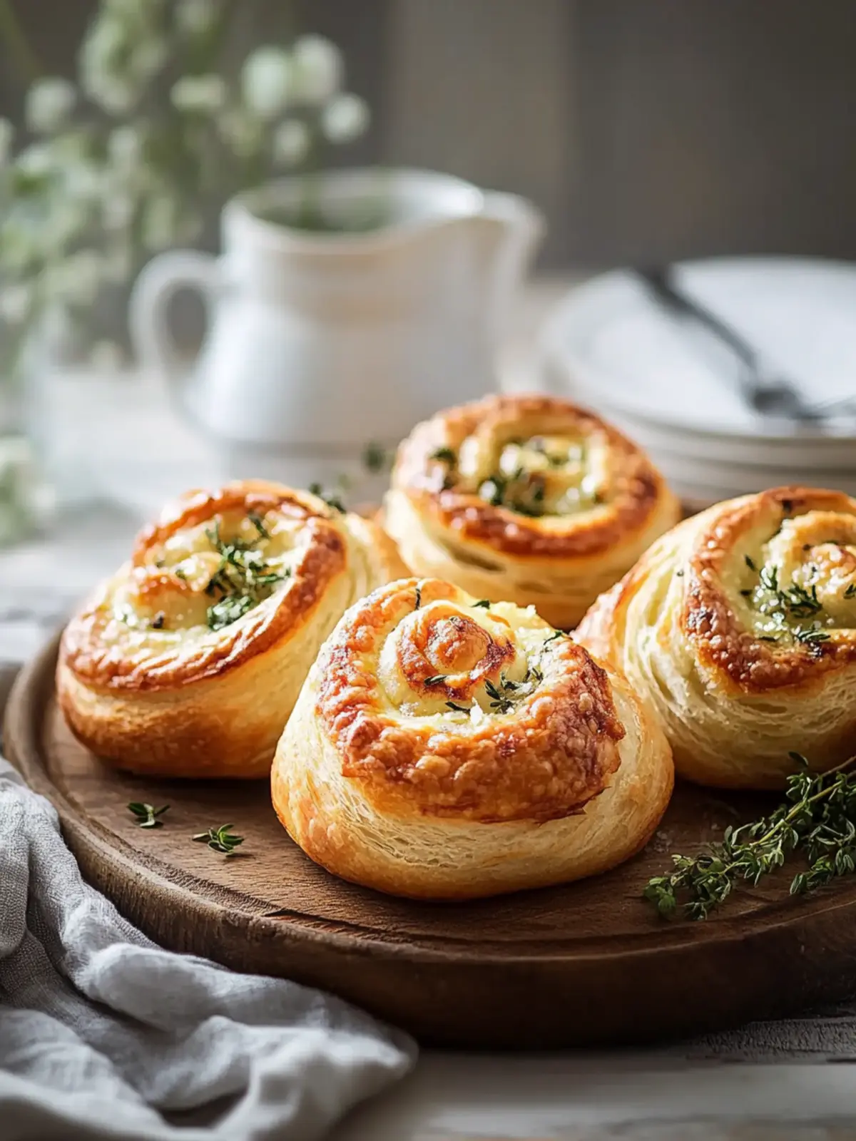 Herzhafte Blätterteigschnecken