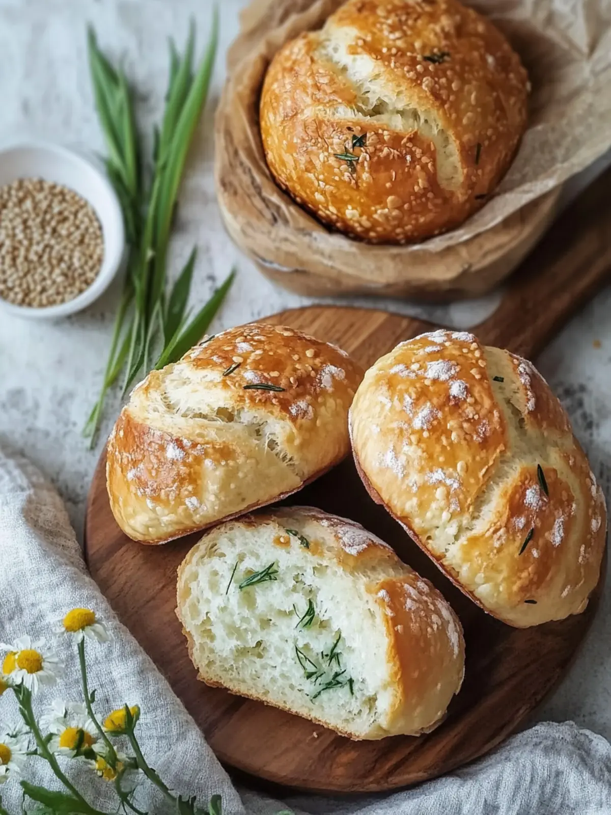 Bärlauchbrötchen ohne Hefe für ein schnelles Genussmoment 2 Bärlauchbrötchen ohne Hefe
