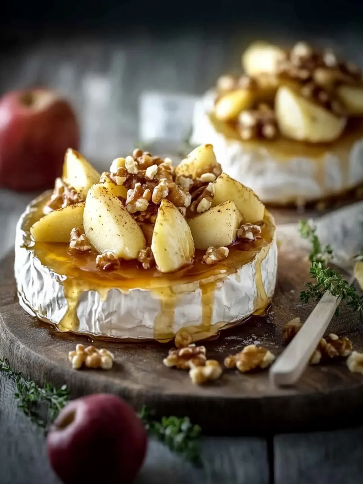 Apfel-Camembert-Spieße mit Walnüssen: Einfacher Genuss für Party 2 Apple-Camembert-skewers with walnuts