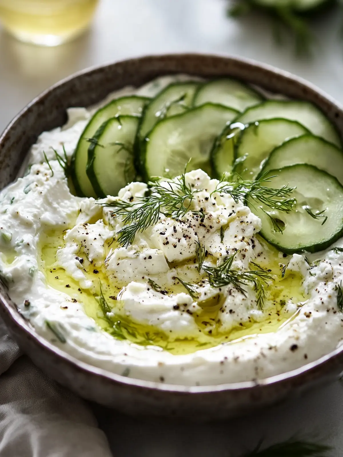 Leichter Whipped Feta Gurken-Kräuter-Dip für frische Genussmomente 3 Leichter Whipped Feta Gurken-Kräuter-Dip