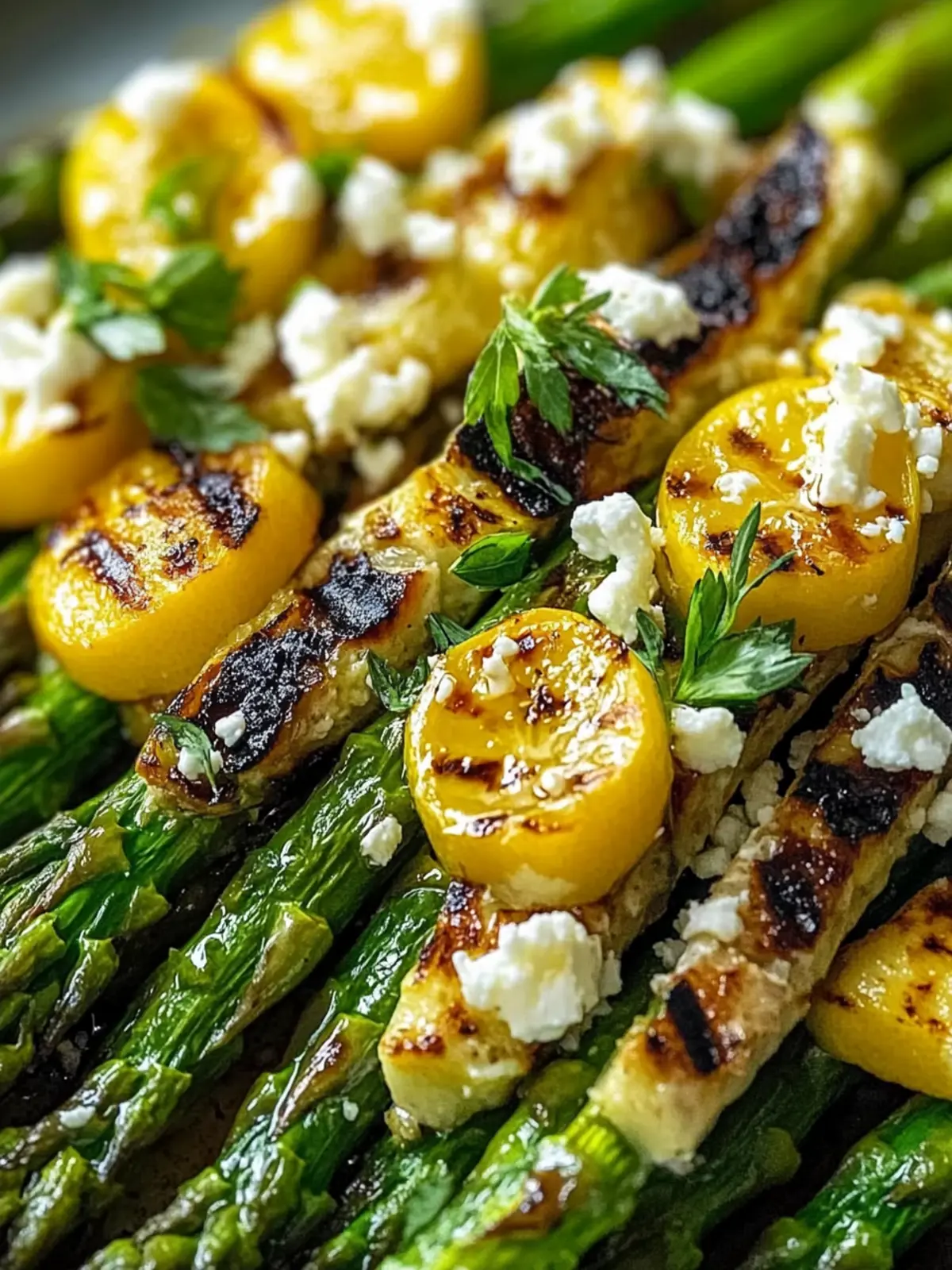 Schneller Genuss: Gegrillter Spargel mit Zitrone und Feta 3 Grilled asparagus with lemon and feta