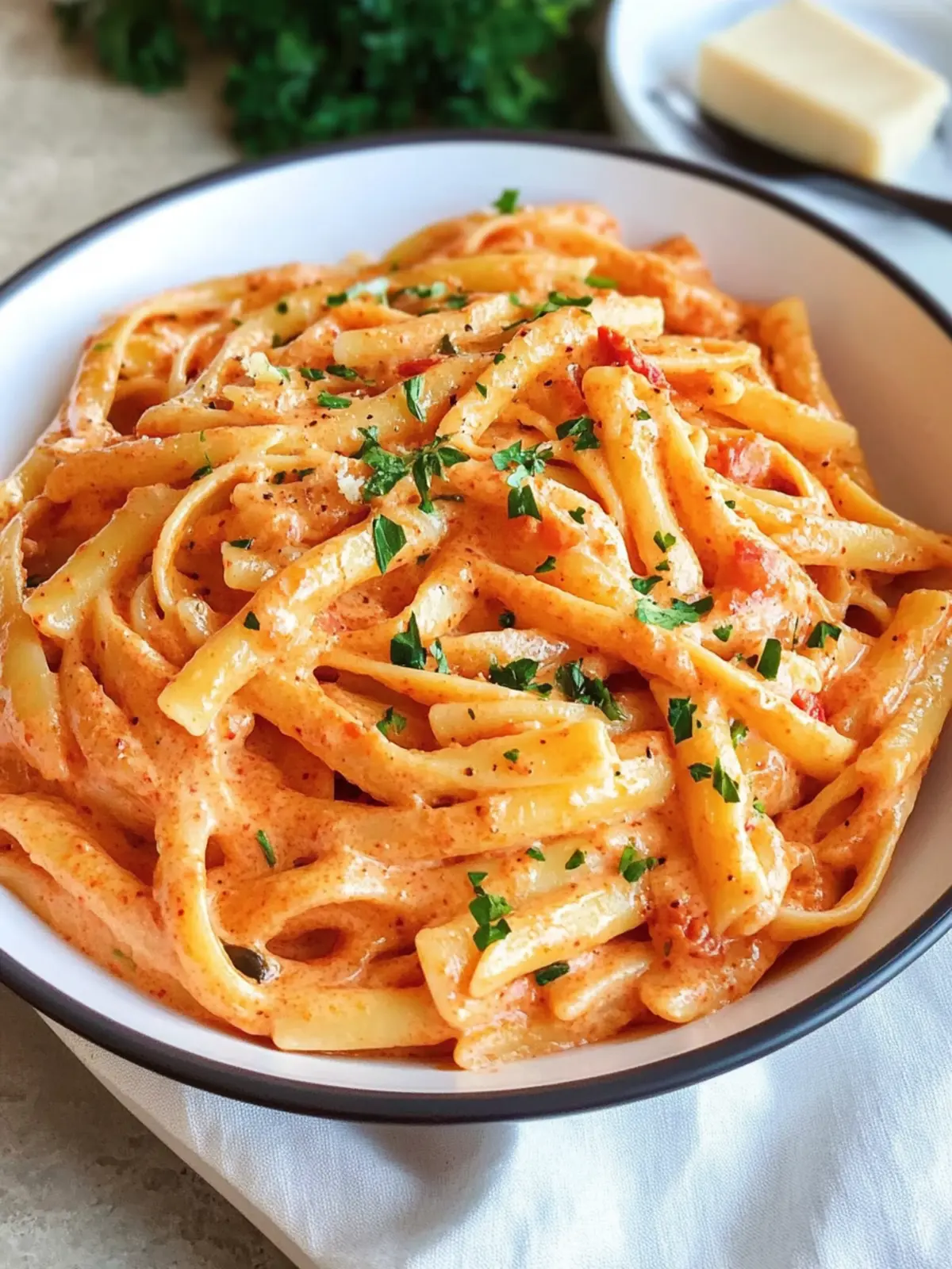 Pasta with paprika cream sauce – quick recipe