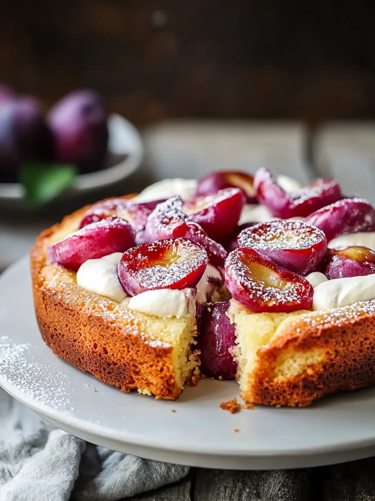 Schneller Zwetschgenkuchen mit Schmandguss – Ein Genuss für alle 3 Quick Plum Cake with Sour Cream Topping