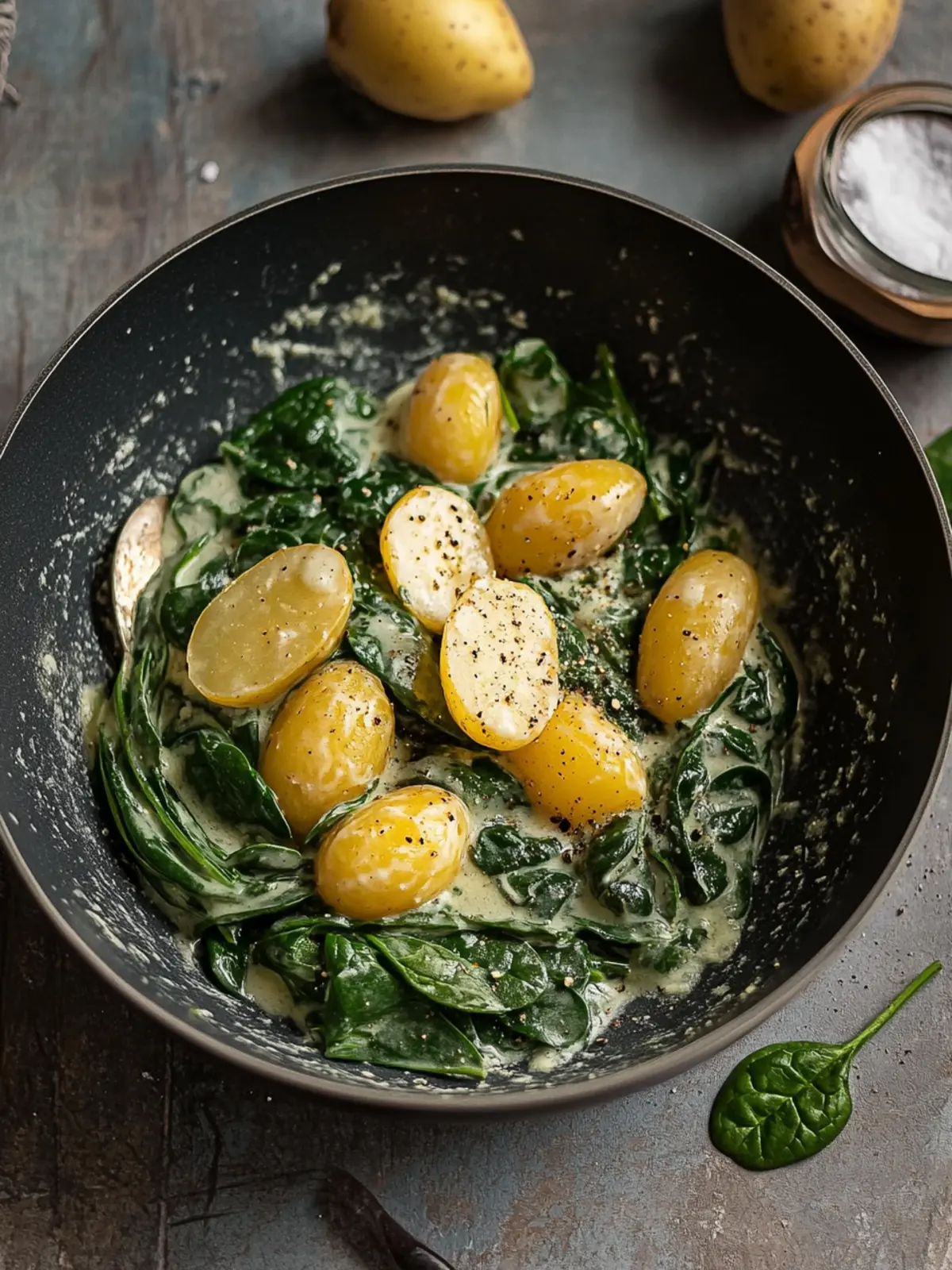 Cremige Spinat Kartoffel Pfanne: Veganer Genuss für jeden Tag 3 Cremige Spinat Kartoffel Pfanne