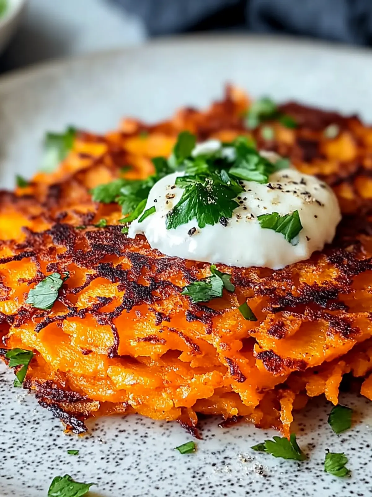 Crispy Sweet Potato Rösti für das perfekte Brunch-Erlebnis 4 Sweet potato rosti for the perfect brunch