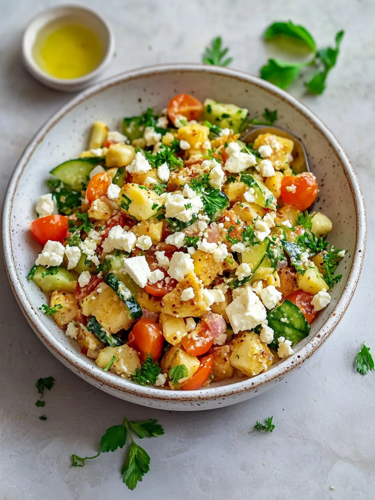 Erfrischender Kichererbsensalat mit Feta für heiße Tage 2 Kichererbsensalat mit Feta