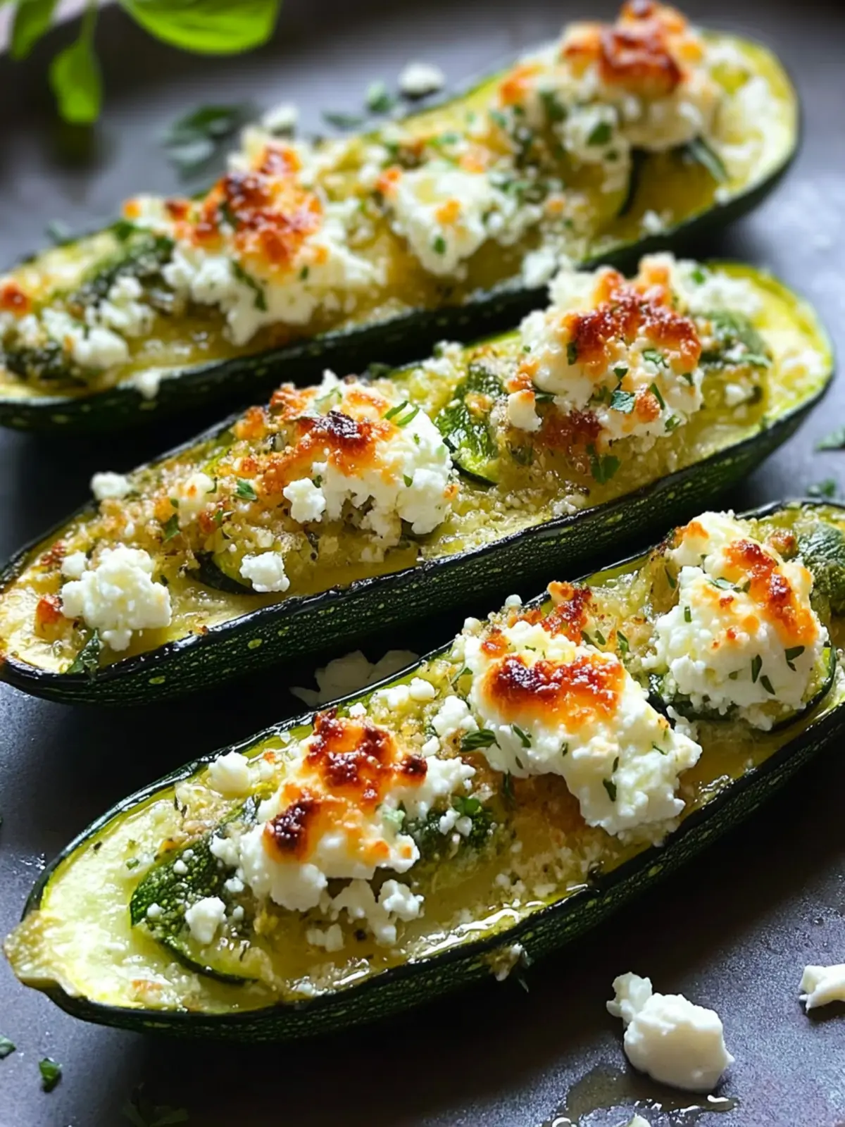 Köstliche gefüllte Zucchini mit Feta für jeden Anlass 2 Stuffed Zucchini with Feta