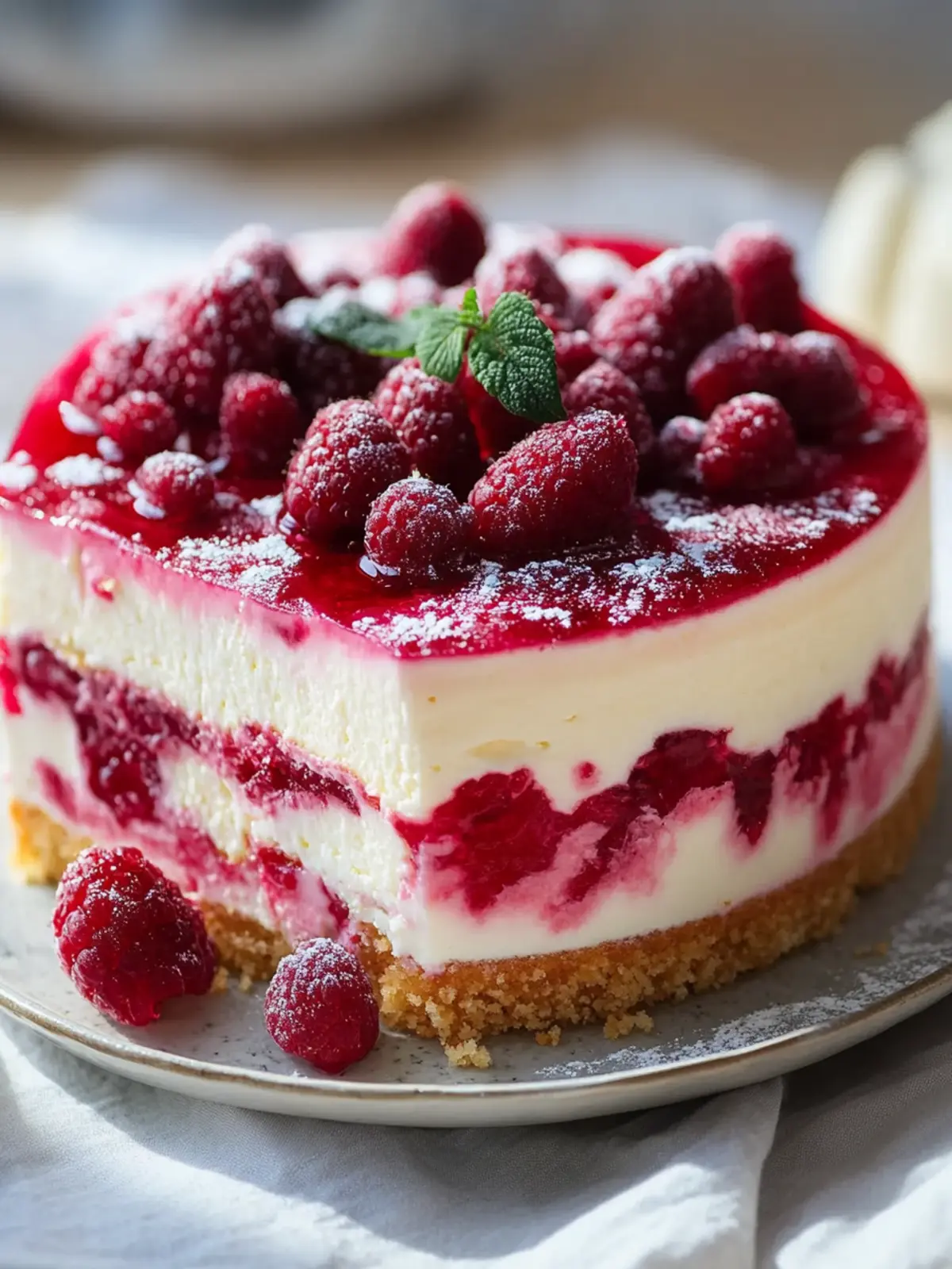 Himbeertorte mit Joghurtcreme - Der perfekte fruchtige Genuss 3 Raspberry cake with yogurt cream