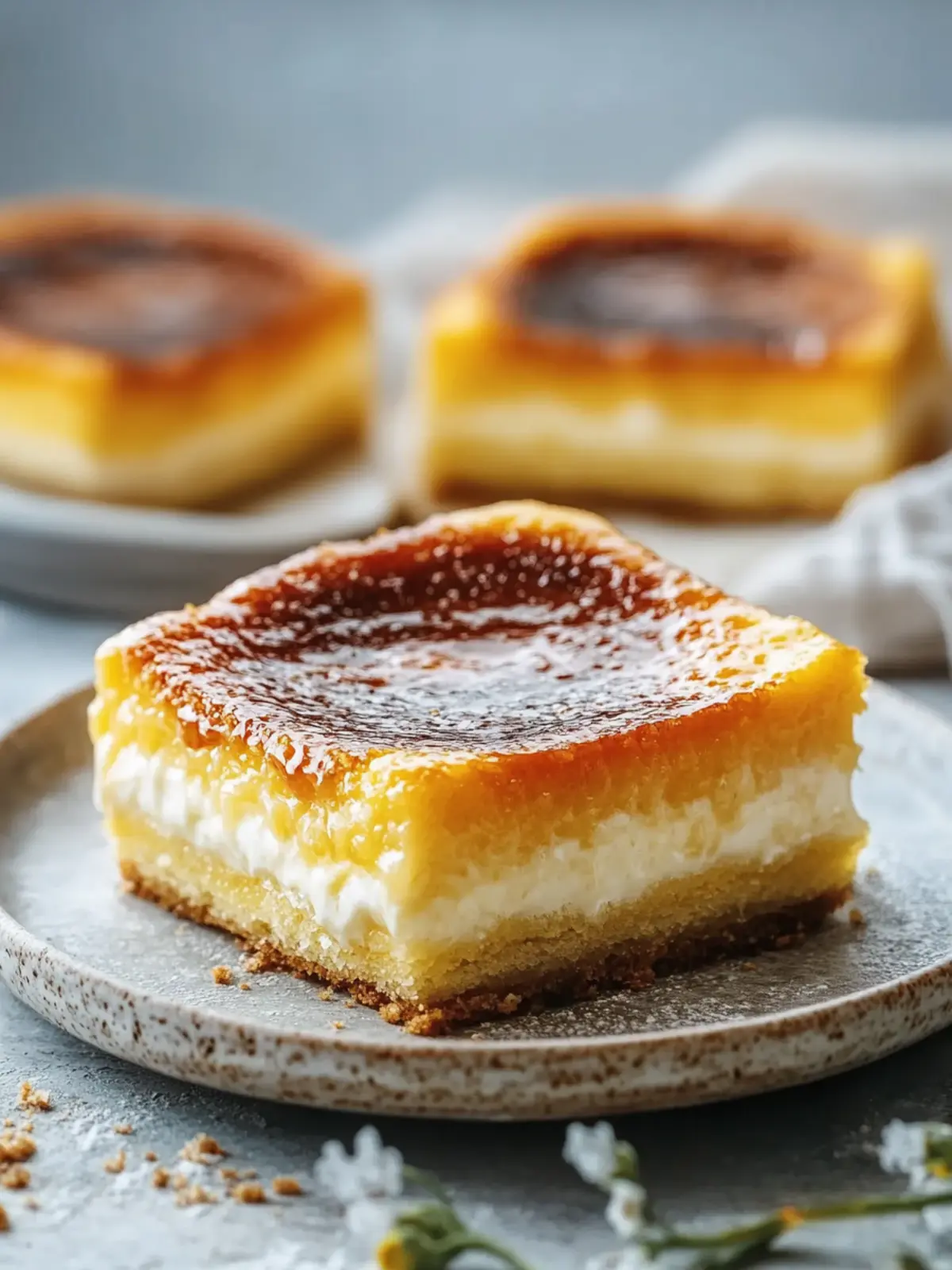 Crème brûlée Käsekuchen vom Blech