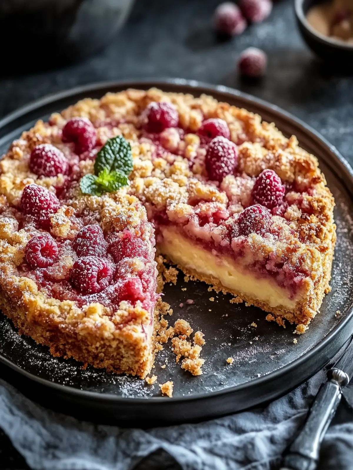Einfacher Rhabarber-Streuselkuchen: Fruchtiger Genuss für zuhause 2 Einfacher Rhabarber-Streuselkuchen