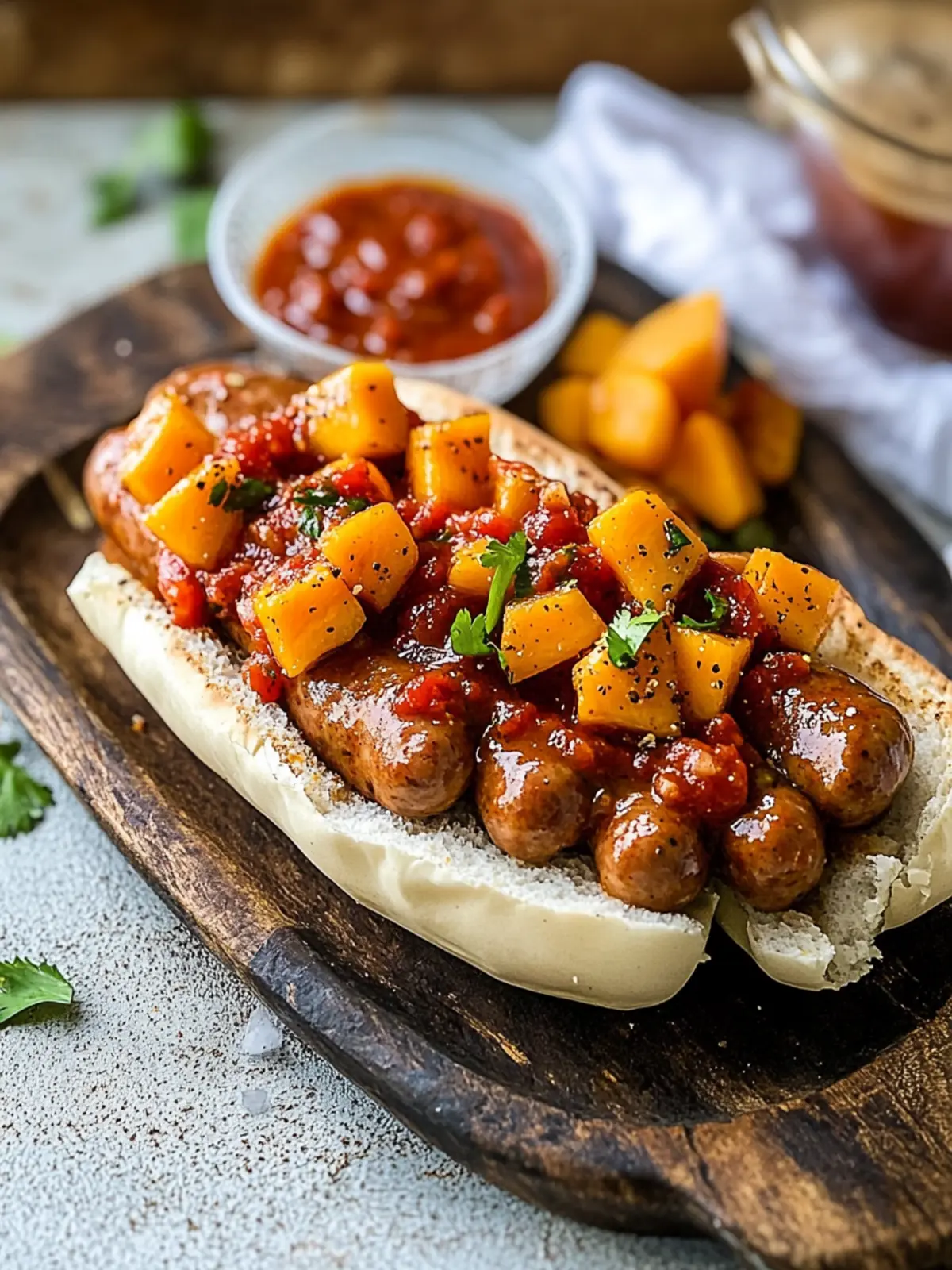 Currywurst Soße mit Mango, Ajvar und Cola für mehr Geschmack 4 Currywurst Soße mit Mango, Ajvar und Cola