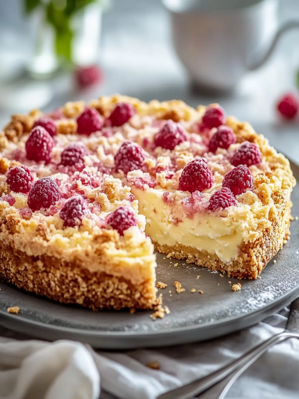 Einfacher Rhabarber-Streuselkuchen