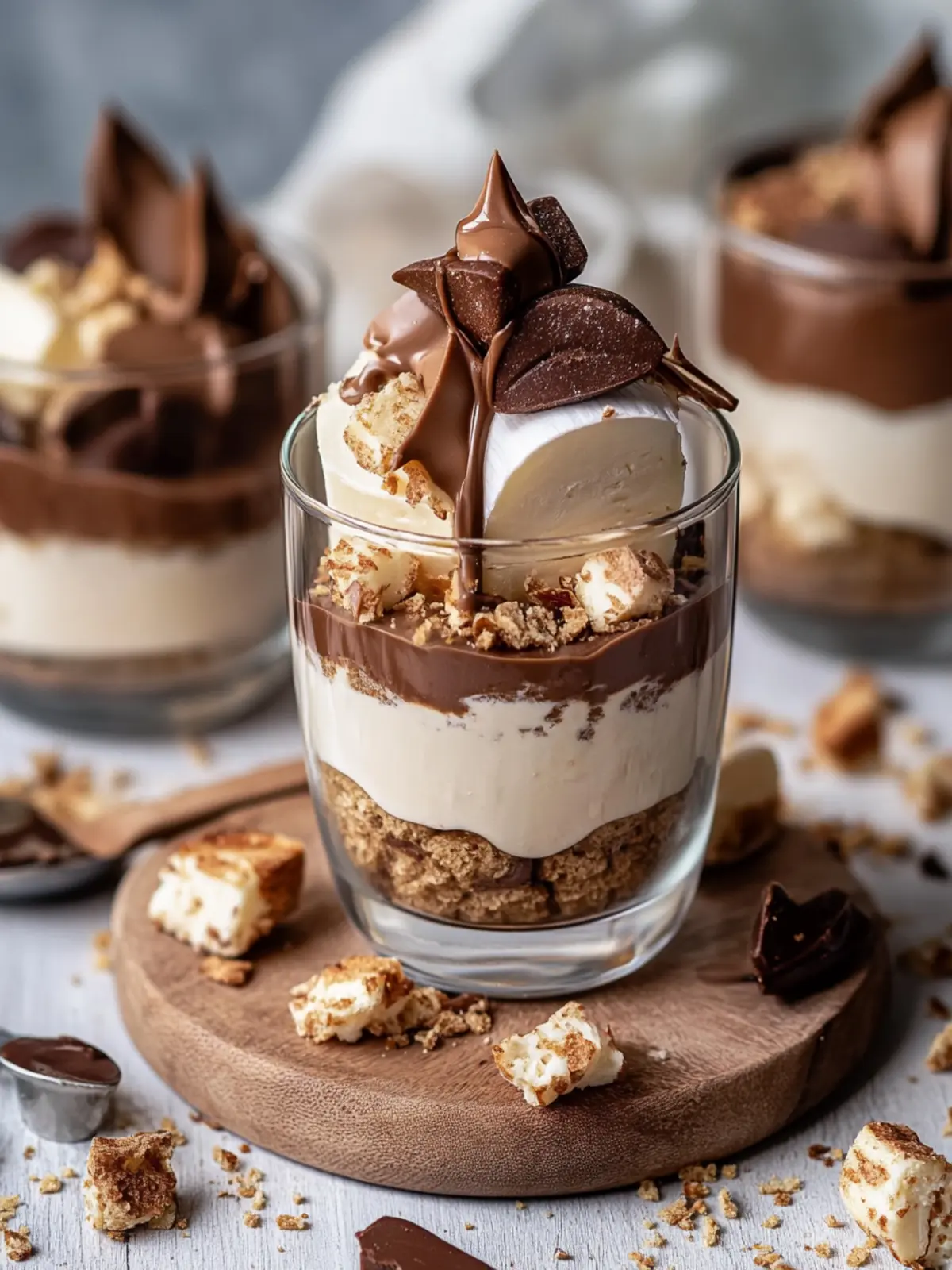 Kinder Bueno Käsekuchen im Glas – Einfach und Lecker! 4 Kinder Bueno Käsekuchen im Glas