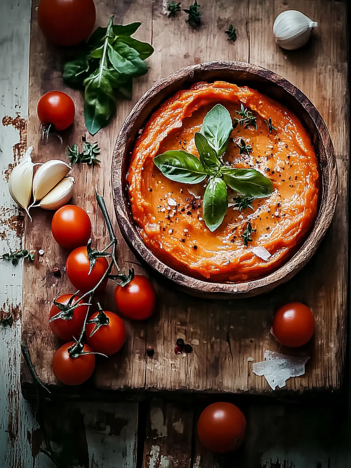 Simple tomato butter with garlic