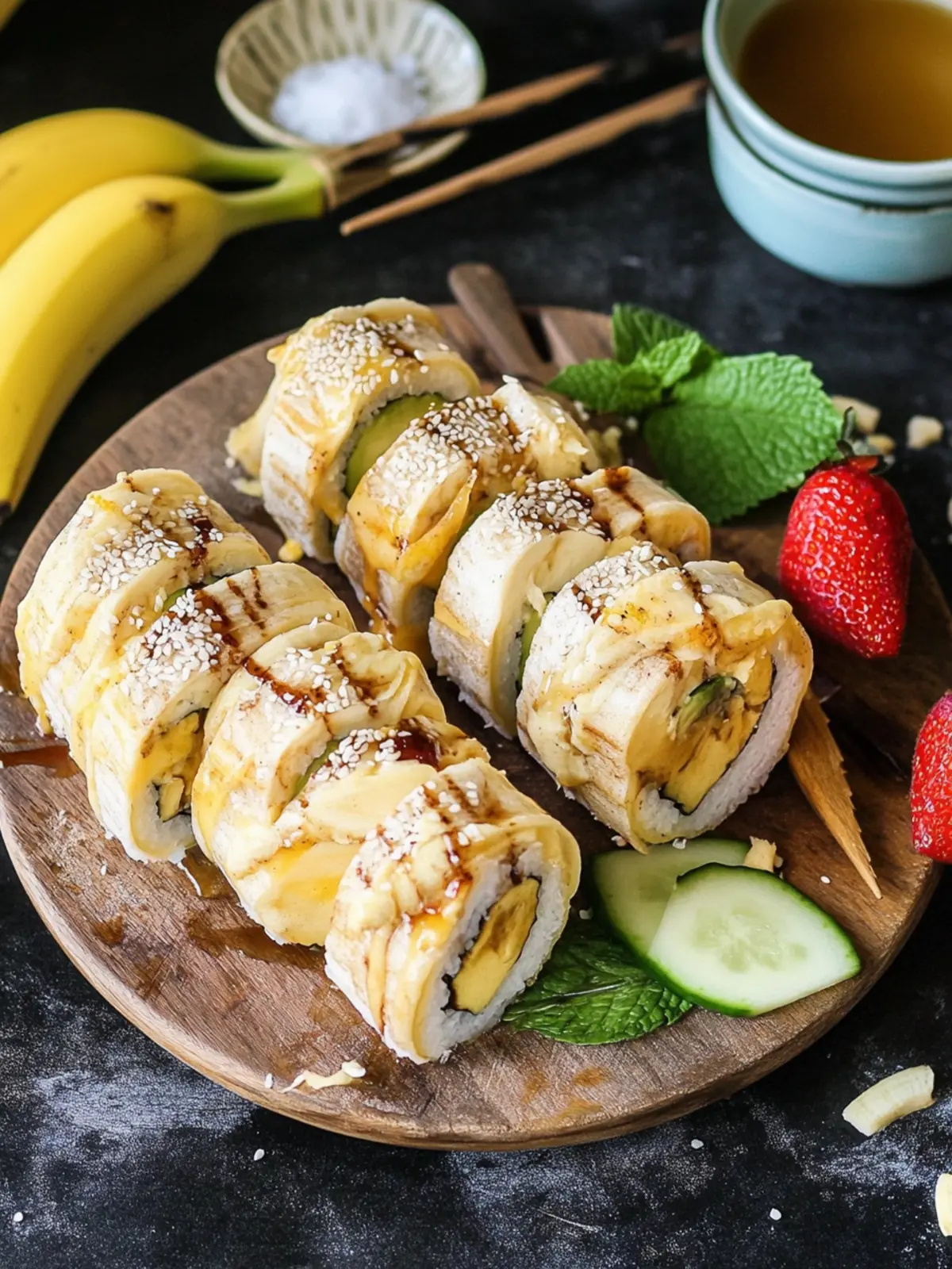 Bananen-Sushi-Rollen: Gesunde Snacks für kreative Esser 5 Bananen-Sushi-Rollen