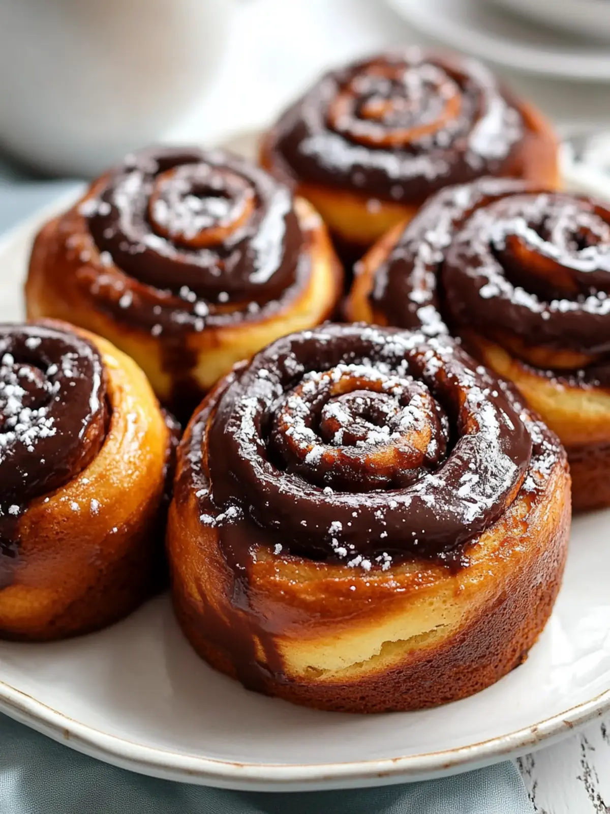 Unwiderstehliche Schoko-Zimtschnecken mit cremiger Fudge-Glasur 2 Unwiderstehliche Schoko-Zimtschnecken mit cremiger Fudge-Glasur