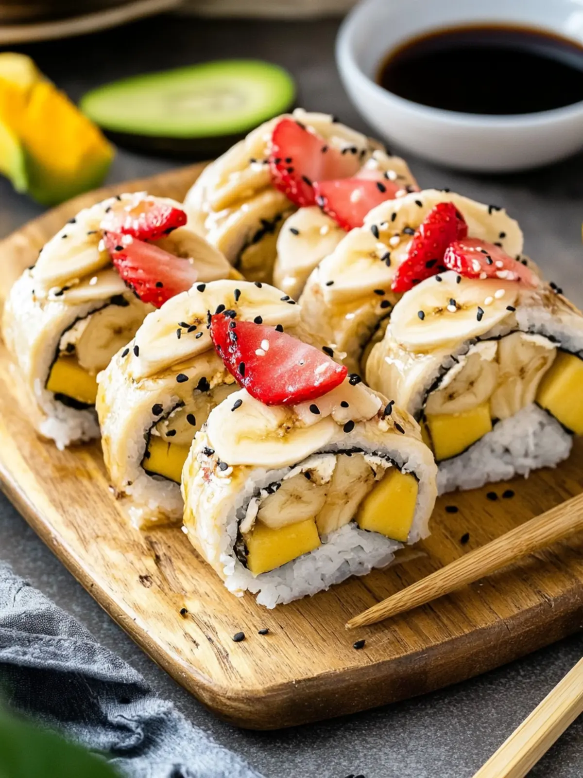 Bananen-Sushi-Rollen: Gesunde Snacks für kreative Esser 3 Bananen-Sushi-Rollen