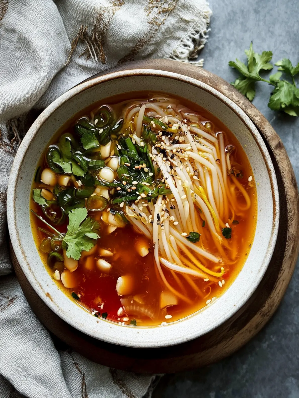 Herzhafte Tomaten Enoki-Pilz Suppe für Wohlfühlmomente 3 Tomaten Enoki-Pilz Suppe