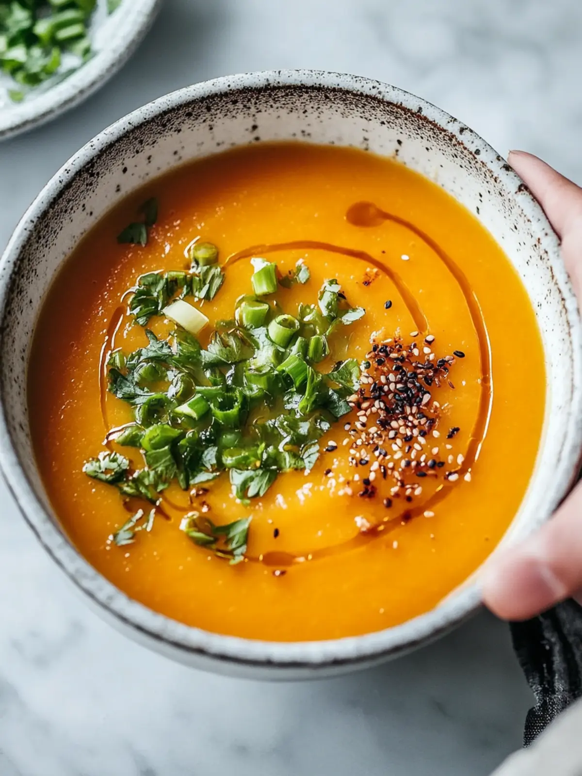 Genieße die scharfe Miso Karottensuppe in nur 30 Minuten 2 Scharfe Miso Karottensuppe