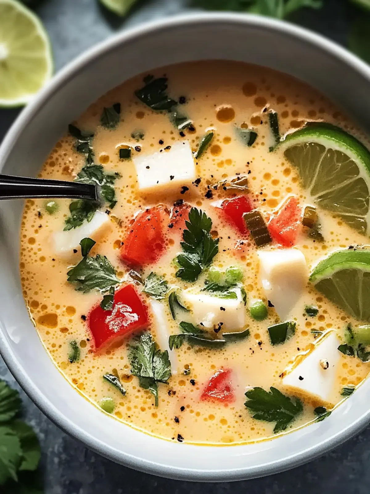 Kokos-Limetten-Fischsuppe – Tropischer Genuss für jeden Abend 5 Kokos-Limetten-Fischsuppe