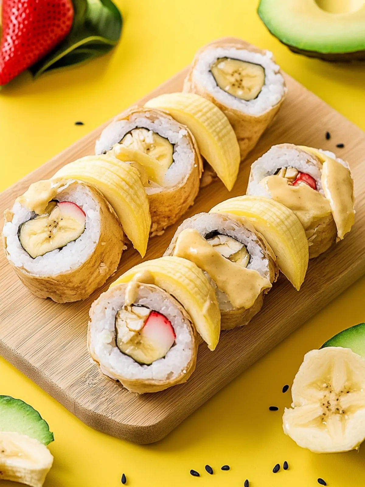 Bananen-Sushi-Rollen: Gesunde Snacks für kreative Esser 2 Bananen-Sushi-Rollen
