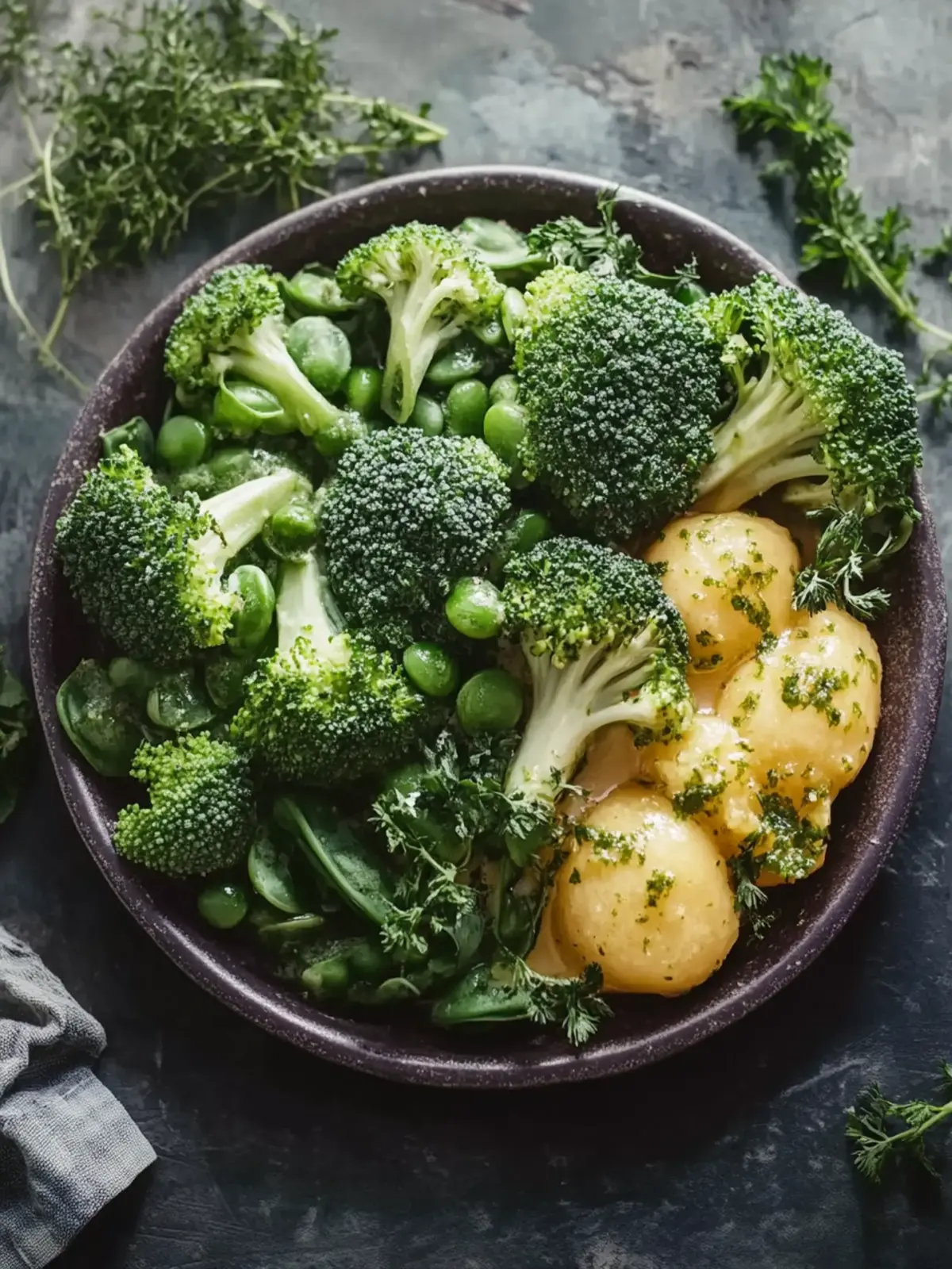Cremige Brokkoli-Kartoffeln aus nur einer Pfanne genießen 2 Brokkoli-Kartoffeln