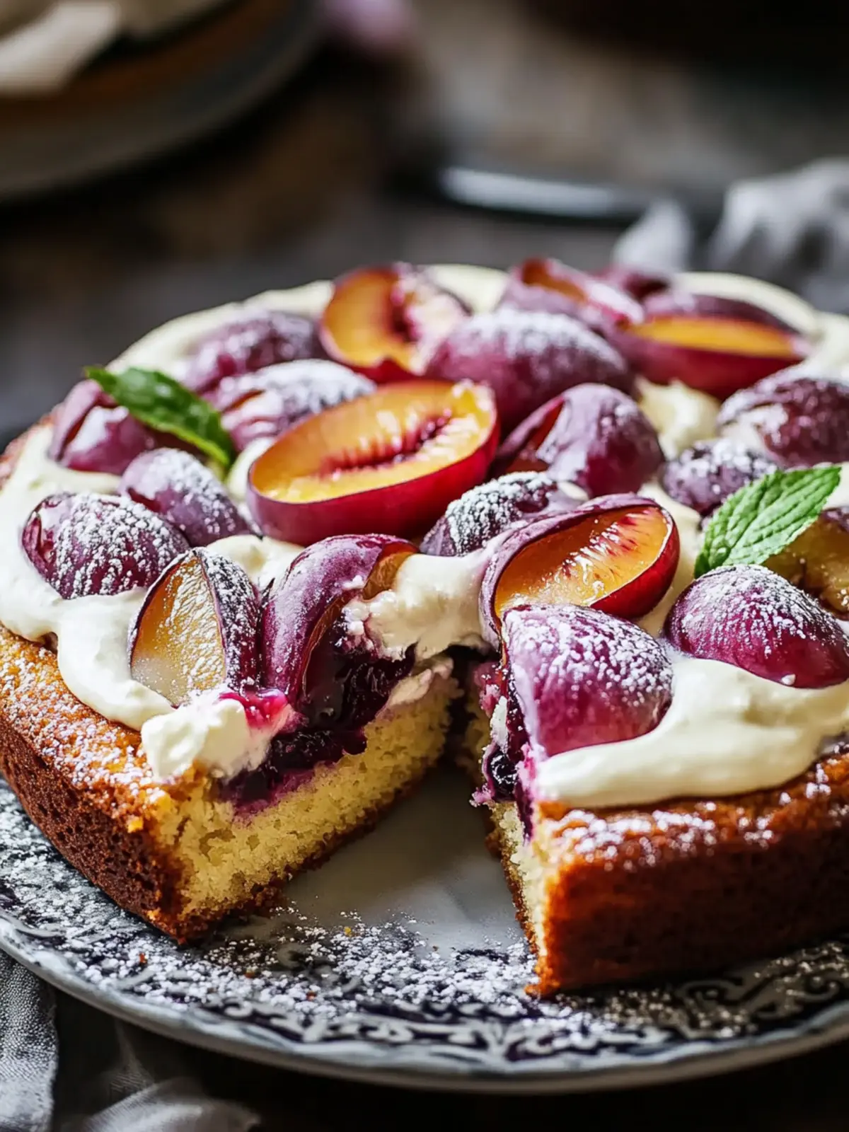 Schneller Zwetschgenkuchen mit Schmandguss – Ein Genuss für alle 4 Quick Plum Cake with Sour Cream Topping