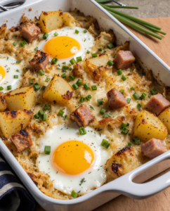 Leberkäse-Kartoffelauflauf mit Spiegelei für die ganze Familie 2 Leberkäse-Kartoffelauflauf mit Spiegelei für die ganze Familie
