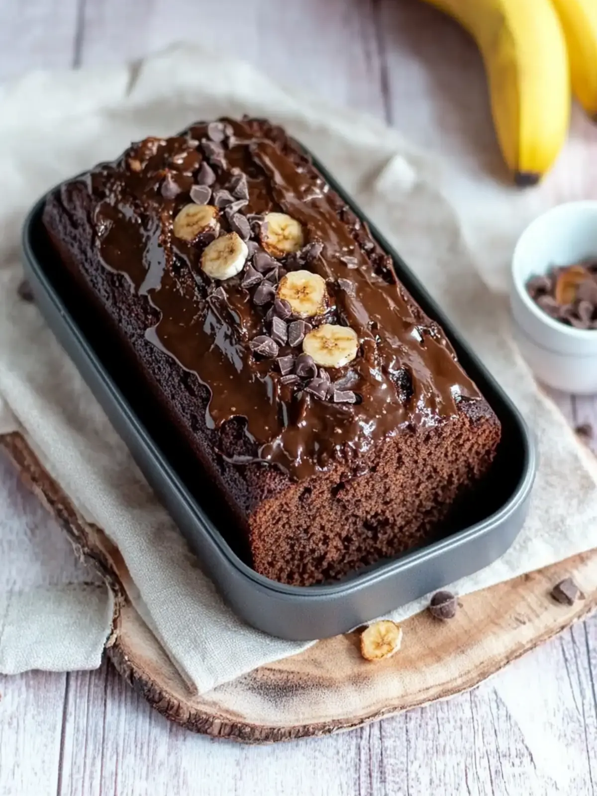 Gesundes Rezept Bananenbrot mit Schokolade für Naschkatzen 2 Rezept Bananenbrot mit Schokolade